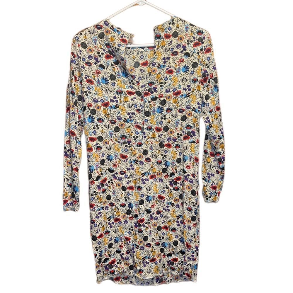 H&M Long Sleeve Multi-Colored Dress Size 2